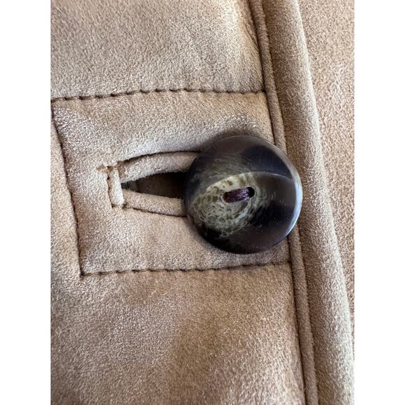 Vintage 1980s Shearling Sheepskin Coat Jacket Germany Antler Men's Munich XL - Picture 4 of 6